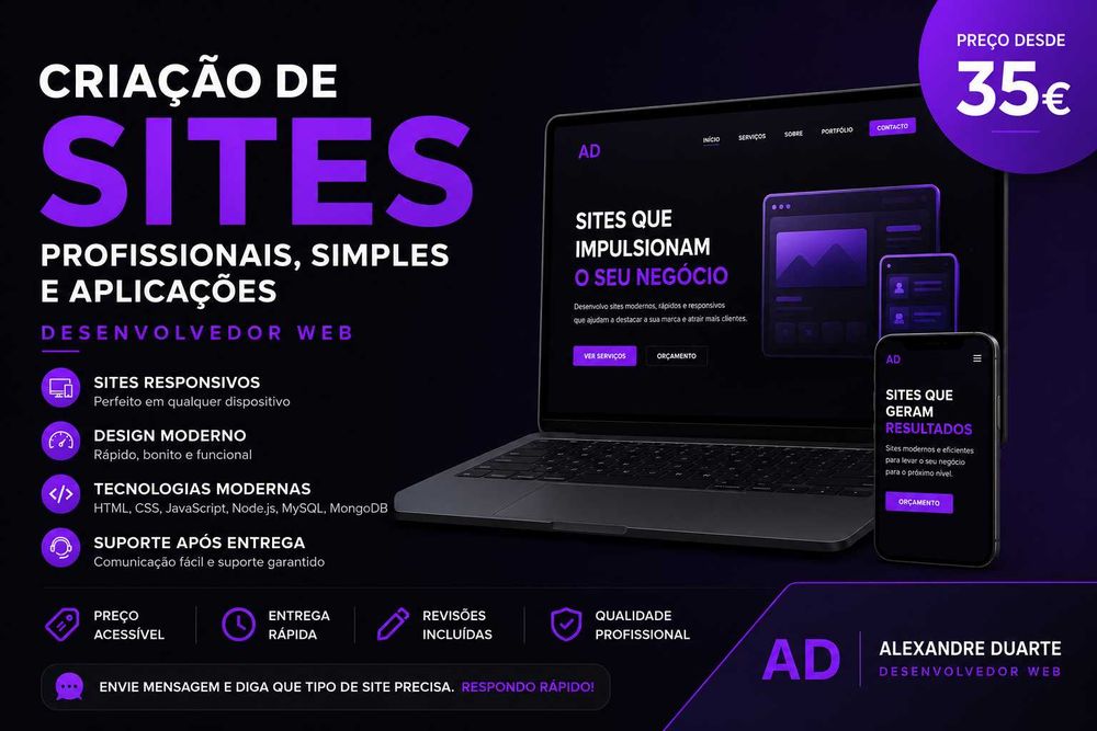 Criação de Sites Profissionais, Simples e Aplicações - Desenvolvedor