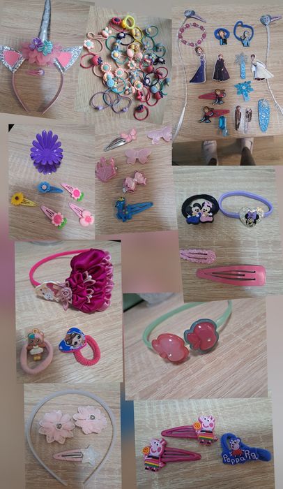 Duży zestaw akcesoriów do włosów