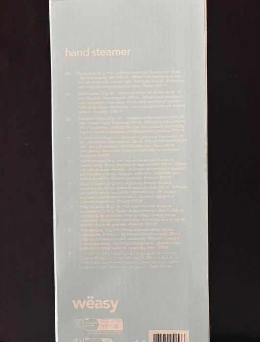 Ferro vertical de engomar roupa, Weasy hand steamer