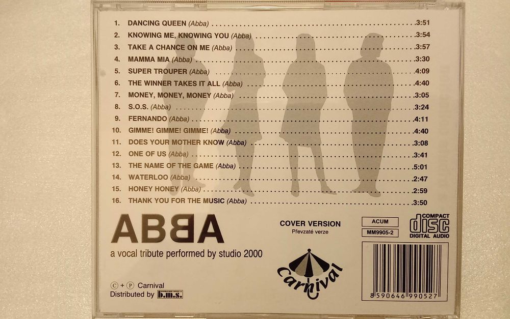 Płyta CD "ABBA - A Tribute Collection" studio 2000, 16 utworów