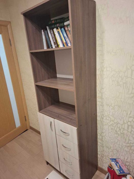 Шафа пенал з шухлядами і полицею з дверцятами ШхВхГ 60.5х190.5х37см