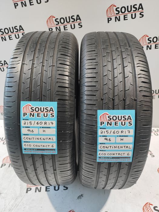 2 pneus semi novos 215-60R17 Continental - Oferta dos Portes