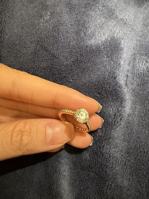 Anel de noivado SVAROVSKI cocktail Stilla rosa dourado (tam 50)