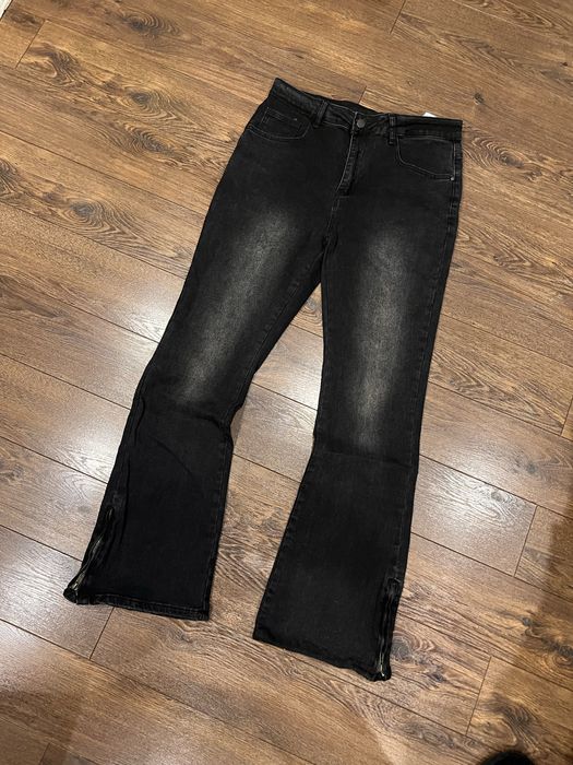 flared jeans black чорні