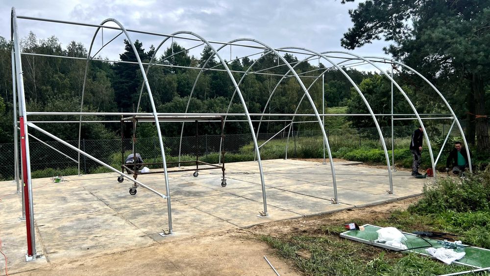 Namiot łukowy magazyn na słomę maszyny rolnicze hala wiata garaż