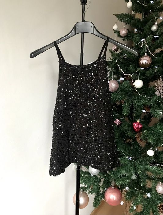 Bluzka czarna cekinowa