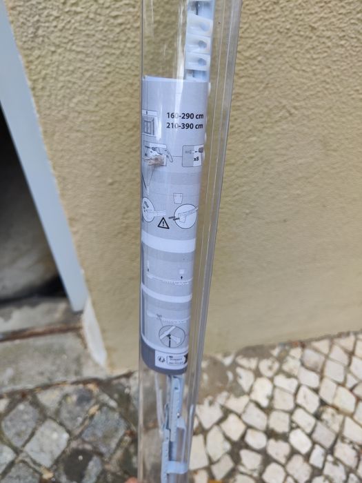 Calha cortinados com cordão ajustável 210-390cm branco Inspire