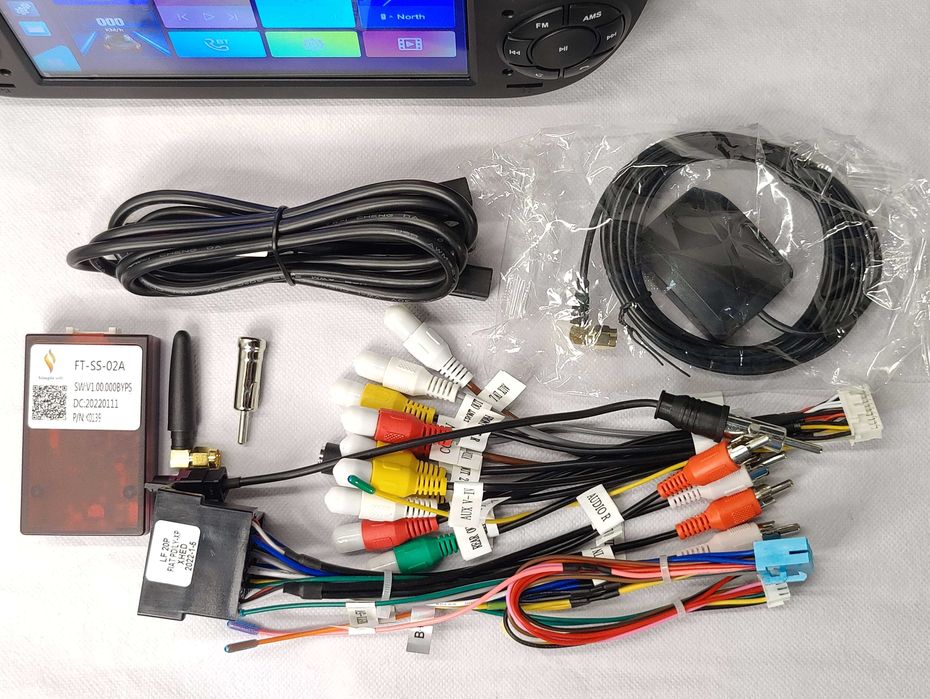 Radio 2 DIN Android 13 Fiat 500 Preto - GPS WIFI CarPlay - Novo