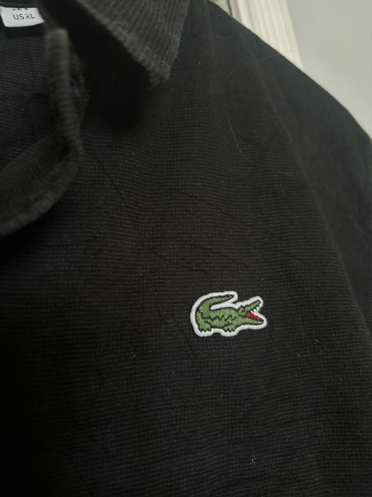 Polówka z dlugim rękawem lacoste czarna M