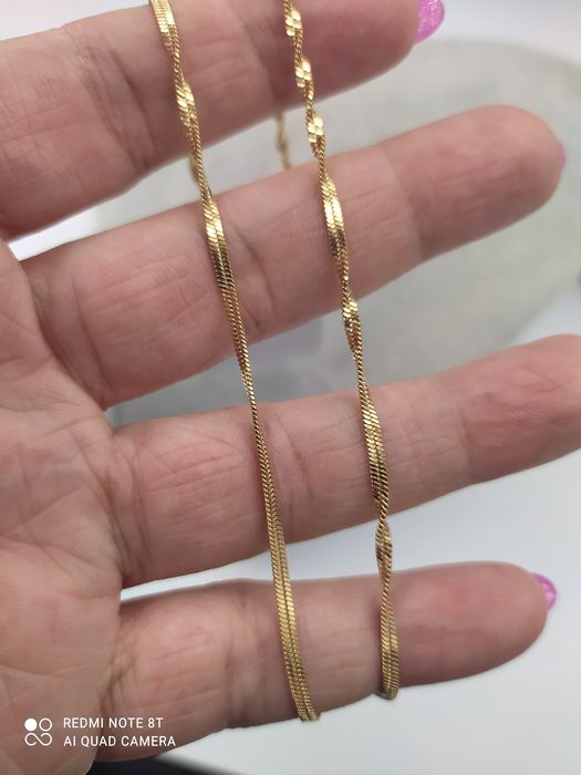 Łańcuszek singapurka twarda 45 cm 2,2 mm