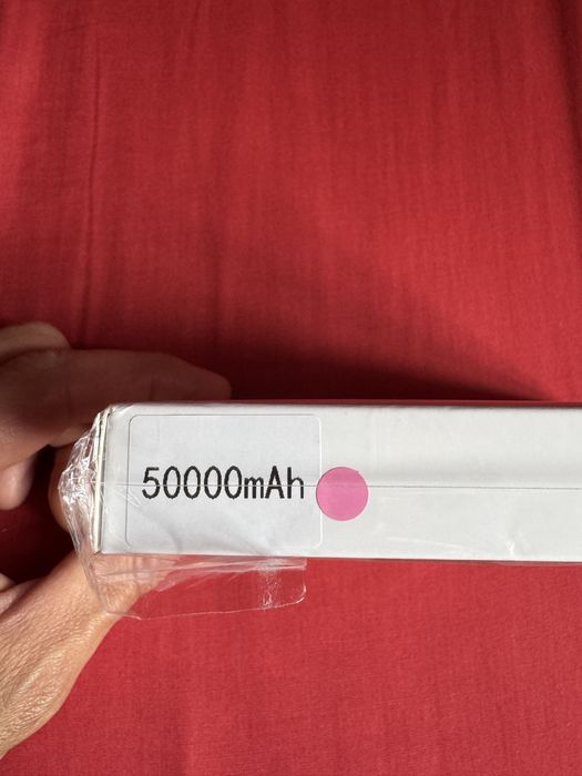 Power Bank Magnética 50000mAh Rosa – Carregamento por Indução