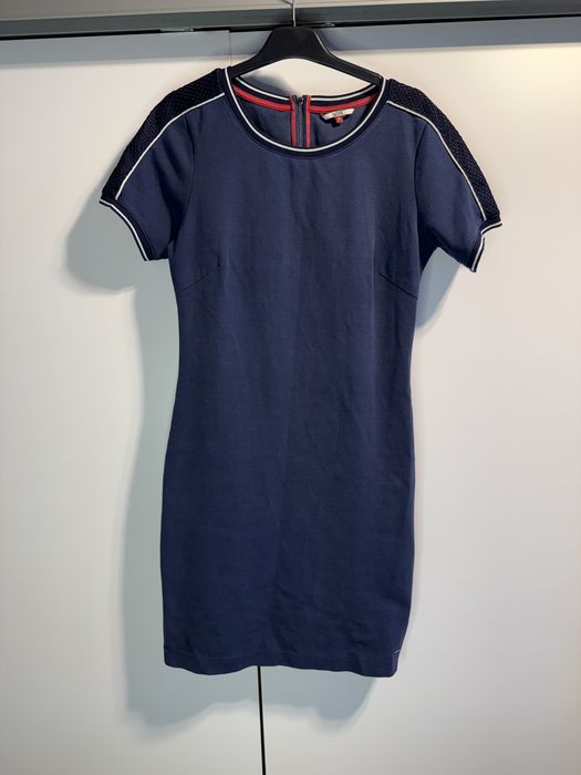 Sukienka dopasowana damska granatowa na krotki rekaw hilfiger denim S
