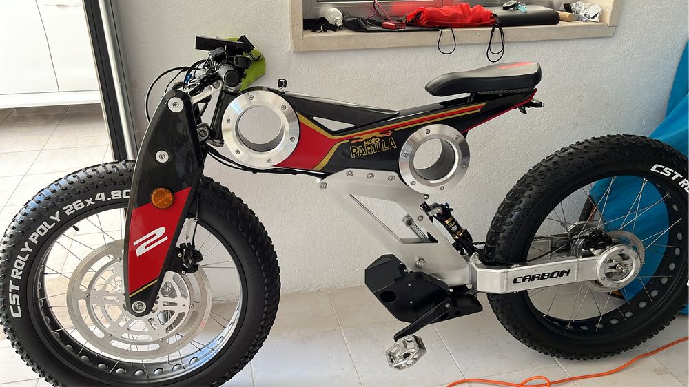 Bicicleta moto parrila rara