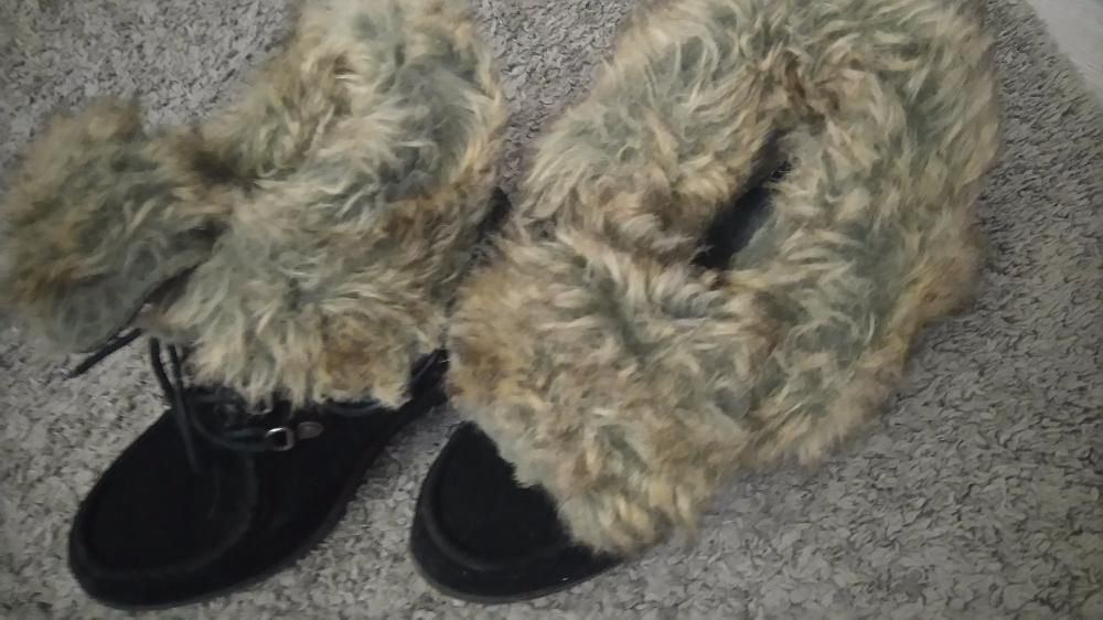 botki Marisha z futerkiem czarne r. 37