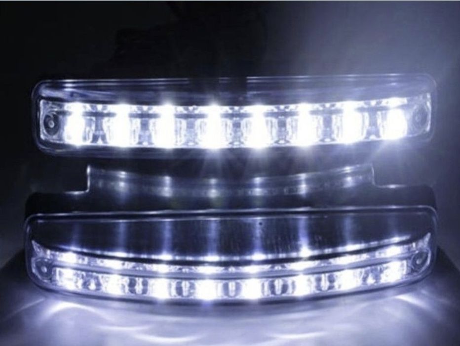 Latarka Światła do jazdy dziennej Halogeny DRL 8 LED SMD Homologacja #