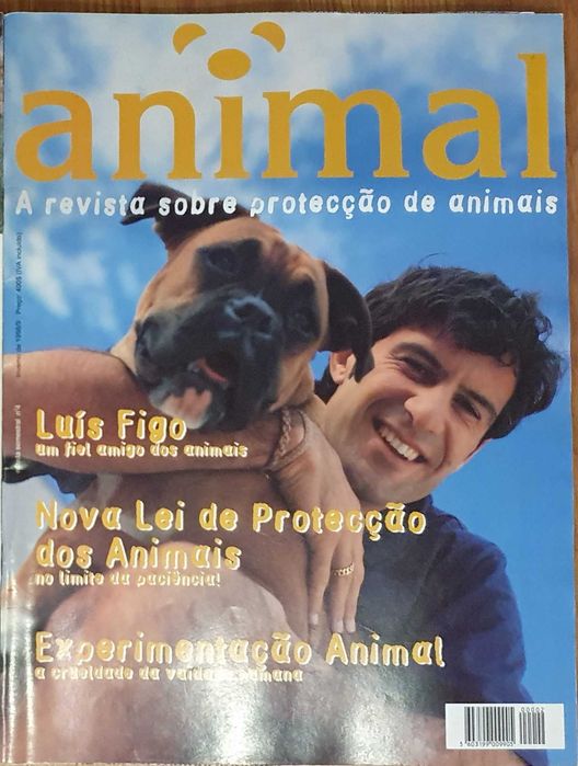 Revista Animal nº 4 - vintage - Luís Figo e o Boxer
