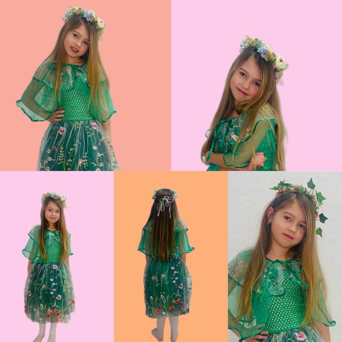 Костюм Весни, Мавки, квітки, ромашкі, троянди, мака, проліска, орхідеї