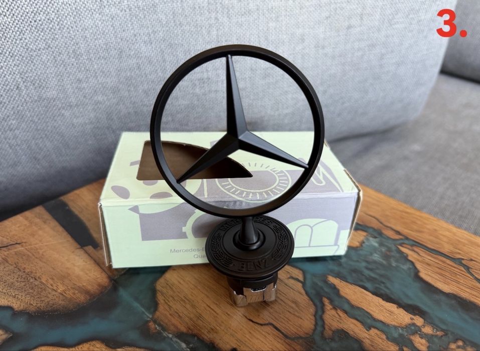 Емблема Mercedes приціл значок на капот 44 мм.  Мерседес, штерн в капот маталл