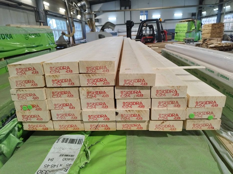 Drewno C24 konstrukcyjne Świerk 60x120mm - 60x170mm - 60x220 suszone