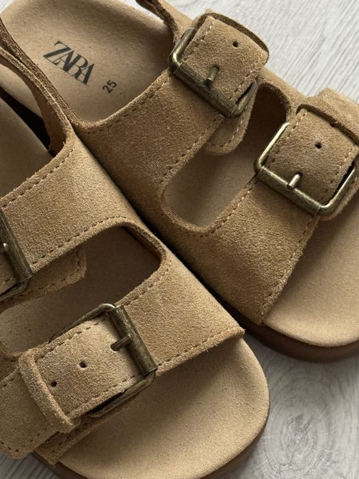 Шкіряні сандалії з ремінцем Zara