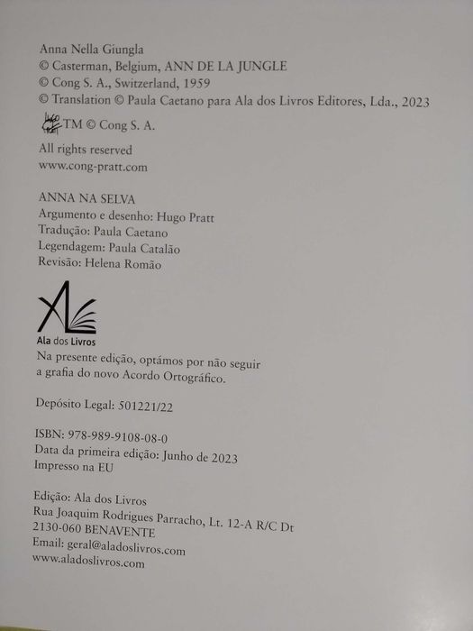 BD Hugo Pratt: Anna Na Selva - Em Estado Novo - Envio Grátis