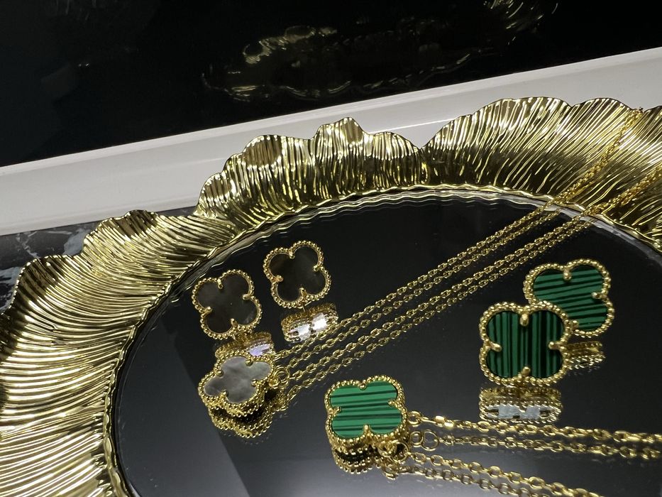 Ван клиф сережки та підвіска конюшина клевер van cl