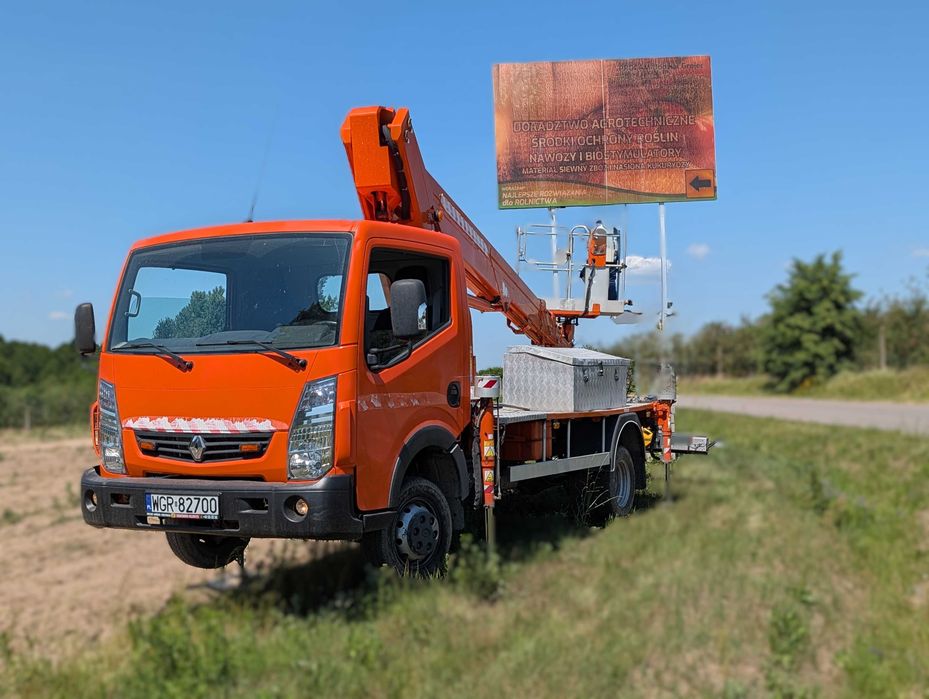 Podnośnik koszowy, zwyżka - wynajem i usługi.