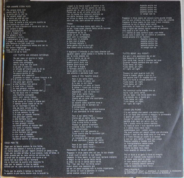 Matia Bazar – Tournee (Ariston – ARLP/12359, Italy) EX+/NM-