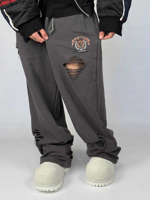 Штани Grailz спортивки sweatpants distressed opium сірі штаны серые