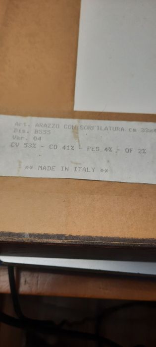 Tapeçaria italiana emoldurada original