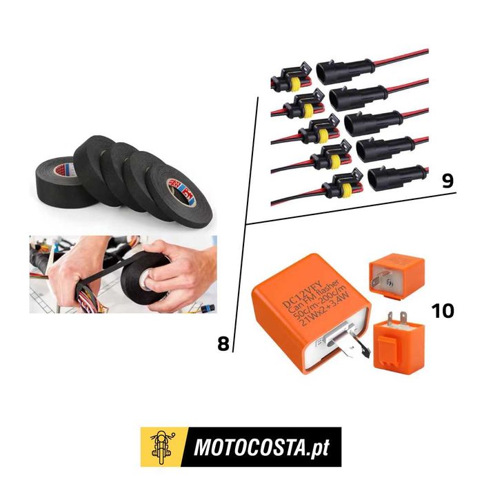 Relés e Componentes Elétricos - Piscas, Resistências - MOTOCOSTA