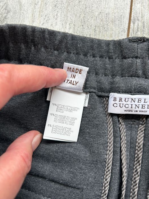 Brunello Cucinelli оригінал люксові брюки джогери графіт Made in Italy IT40
