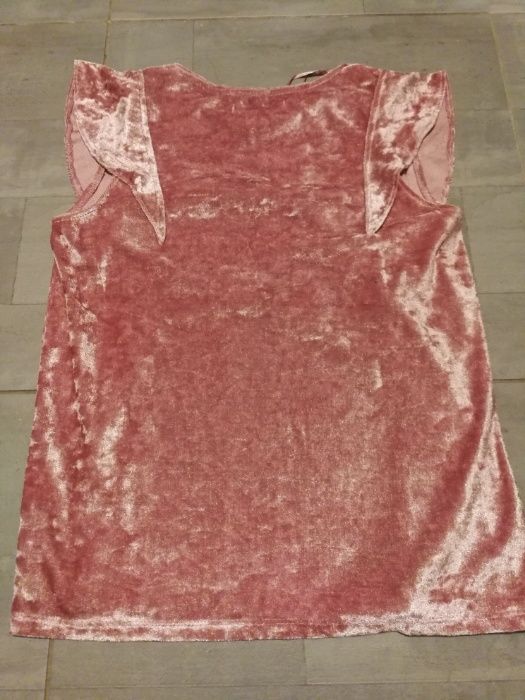 Bluzka elegancka welur różowa Mohito S 36 święta