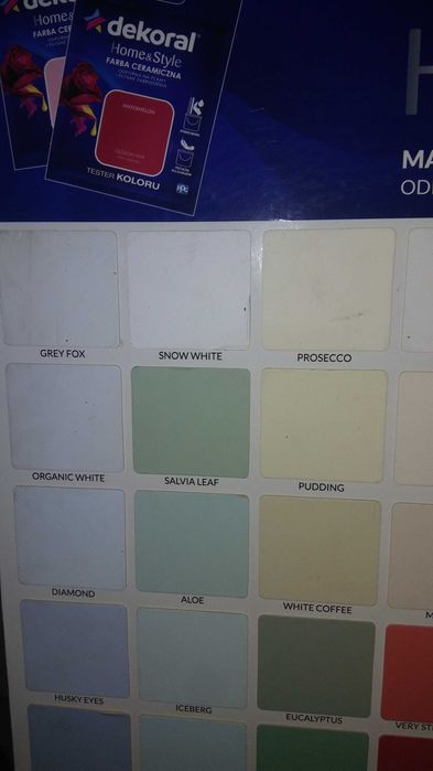 Farby decoral różne kolory zmywalne