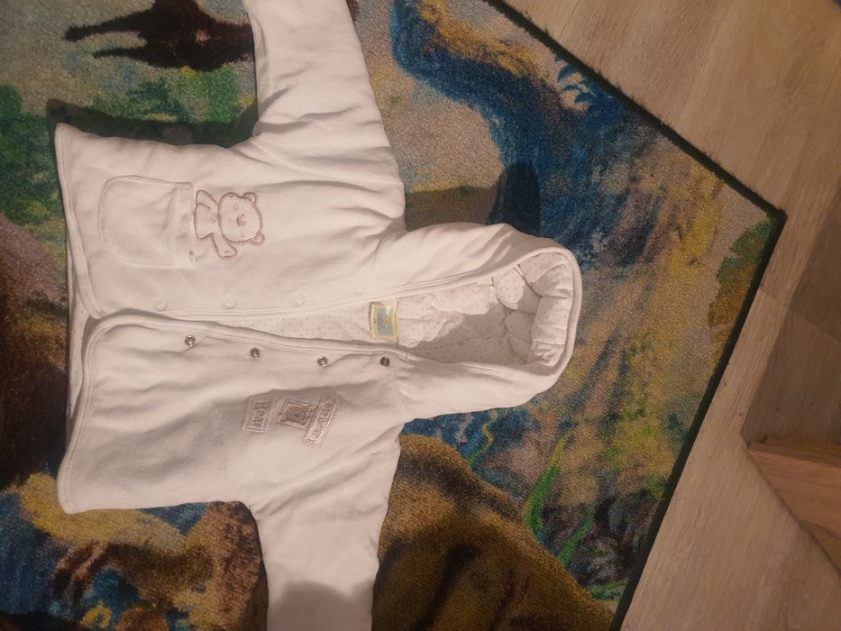 Bluza 74 cm dla dzidziusia kremowa zamszowa