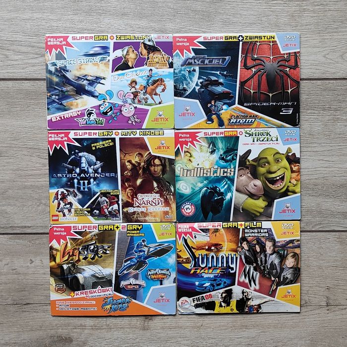 Jetix płyty gry dvd komiks gazetka