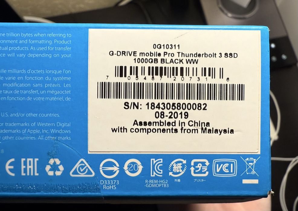 SanDisk Professional 1TB G-DRIVE PRO SSD Thunderbolt 3 External SSD