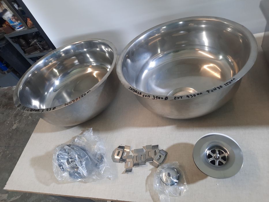 Cubas de inox para bancadas de lava louça