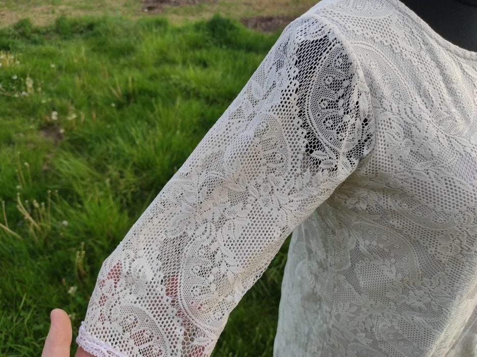 Koronkowa bluzka TUNIKA ecru Dorothy Perkins 42 XL