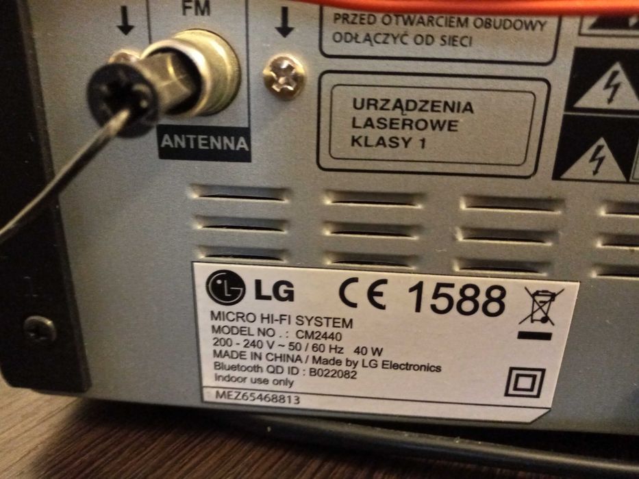 używana wieza HIFI LG, 40 W, wieza domowa, stan bdb, 1 wlasciciel