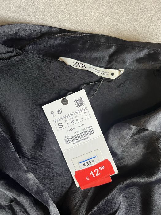 Нова атласна сорочка Zara з біркою