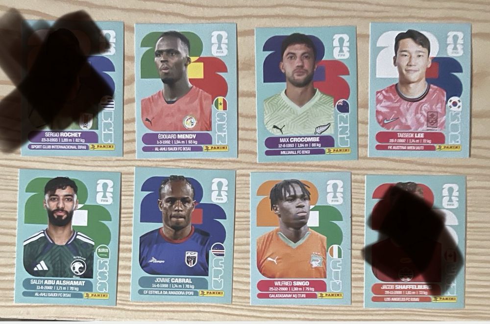 6 Cromos Mundial 2026 Panini