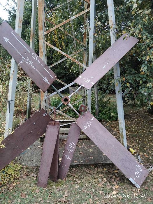 2x Śmigło wirnik turbina siłownia wiatrowa elektrownia