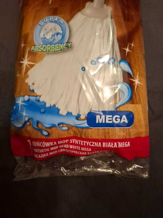nowa york końcówka mop syntetyczna biała mega końcówka mopa
