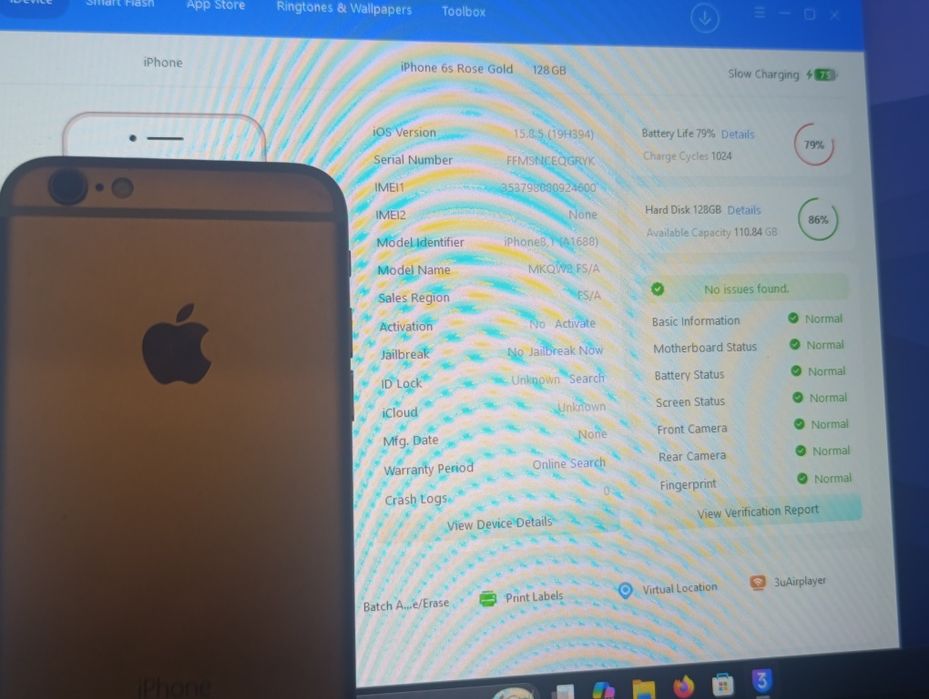 iPhone 6s iCloud 128 gb