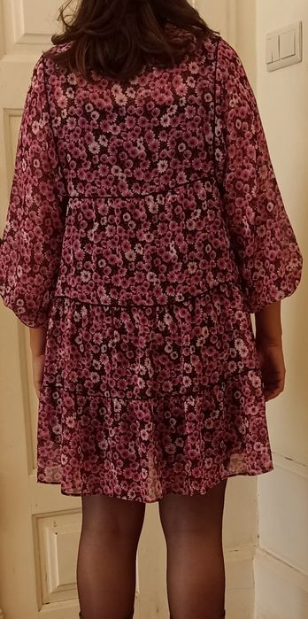 Vestido transparente com forro
