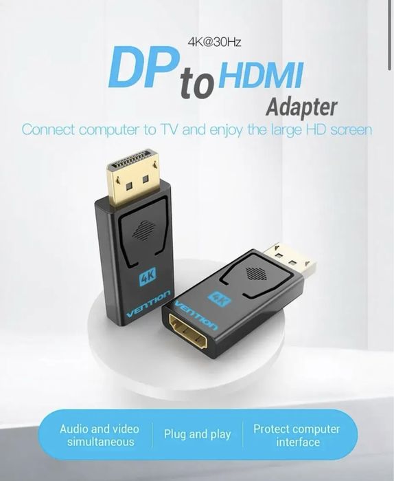 Адаптер перехідник  DisplayPort to HDMI 4k