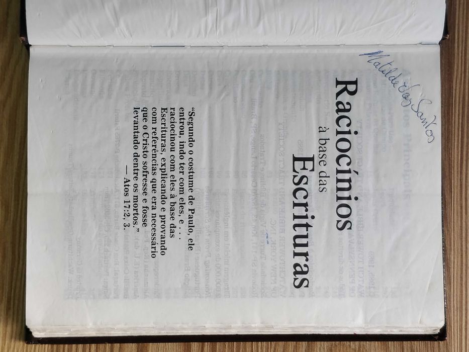 Raciocínios à Base das Escrituras, Livro