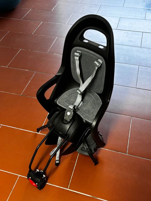 Cadeira de bicicleta infantil Polisport Gruvi – Preta – Fixação no quadro