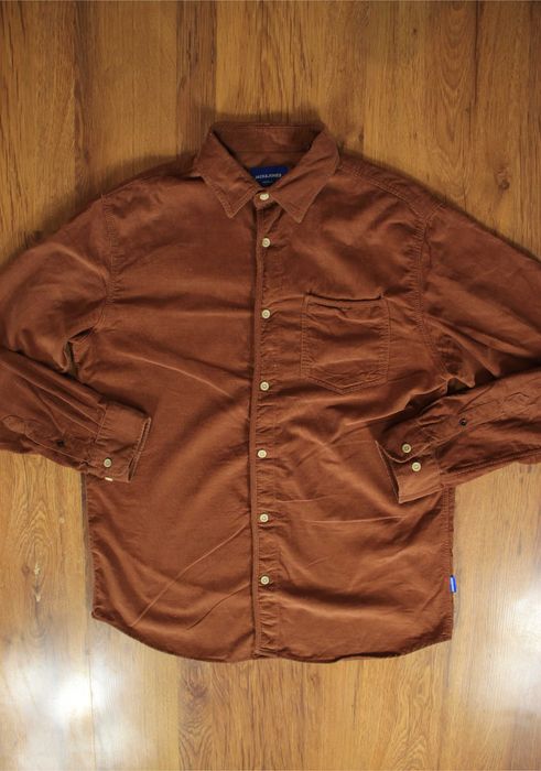 Koszula Jack and Jones r. M brązowa męska bawełniana długi rękaw